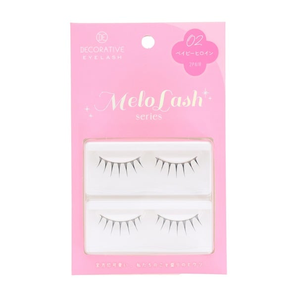 メロラッシュ 2ペア デコラティブアイラッシュ DECORATIVE EYELASH 粧