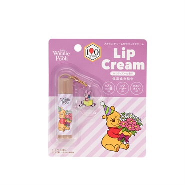 くまのプーさん　アクリルチャーム付き リップクリーム 粧美堂(みつアップル)