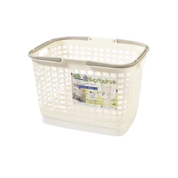 腰らくバスケット 洗濯かご ランドリーバスケット 脚付き | イオン