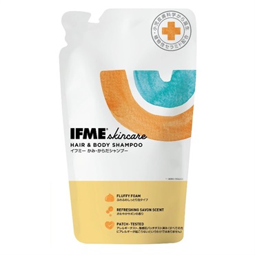 IFME イフミー かみ・からだシャンプー ふわふわしっとり泡タイプ さわやかサボンの香り 400ml つめかえ用