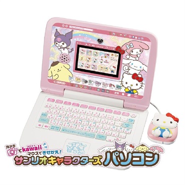 【美品】サンリオキャラクターズパソコン サンリオ カメラでkawaii マウスできせかえ！サンリオキャラクターズ