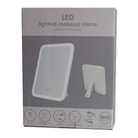 aiyam♡  新品未使用 Mejular ベージュサイズ1 LEDライト メイクアップミラー ホワイト YBM‐1730 ヤマムラ