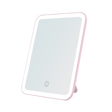LED ライト メイクアップミラー YBM-1730 ピンク ヤマムラ