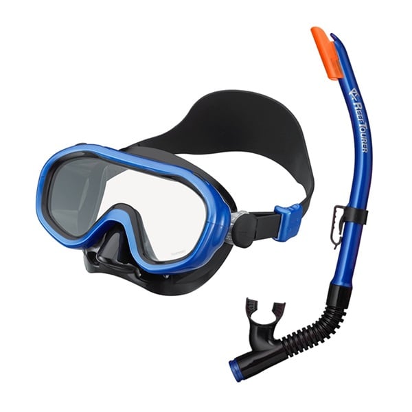 ReefTourer マスクスノーケルセット RC0210 ブラックマンタブルー  4983608701738(4983608701738)