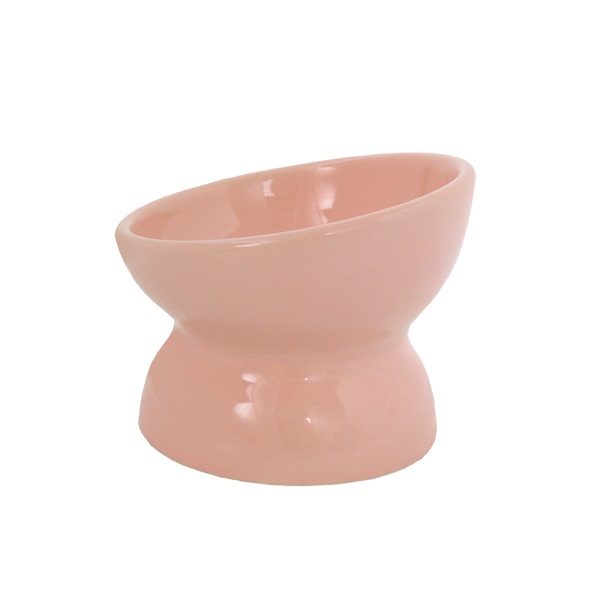 瀬戸焼 にゃん楽食器 ごはん ミルキーピンク 1個 ペッツルート(1個)