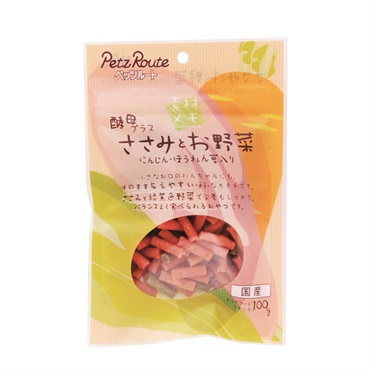 素材メモ ささみとお野菜 100g ペッツルート