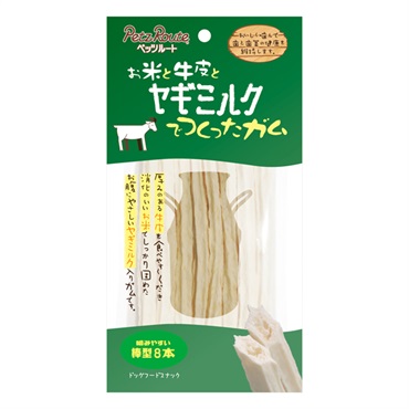 お米と牛皮とヤギミルクでつくったガム 棒型 8本 ペッツルート