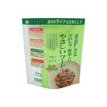 クロレラ・野菜入り やさしいフード ライト チキン＆ビーフ 600g ペッツルート