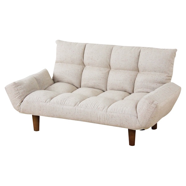 折りたたみ式カウチソファ ベージュ 折りたたみ カウチソファ 2Pソファー 2人掛け 2WAY フロア