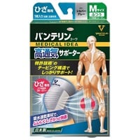 バンテリンコーワ 高通気 サポーター ひざ 専用 シルバーグレー ふつう 左右共用・1枚入り バンテリンコーワ VANTERIN KOWA 興和(1個)
