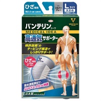 バンテリンコーワ 高通気 サポーター ひざ 専用 シルバーグレー 大きめ 左右共用・1枚入り バンテリンコーワ VANTERIN KOWA 興和(1個)