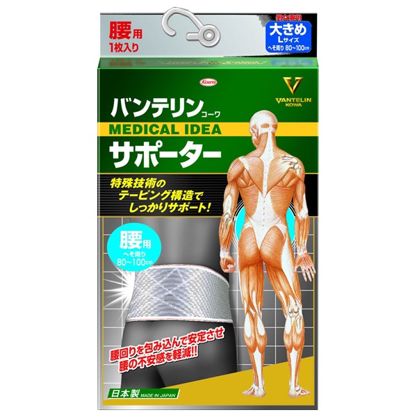 バンテリンコーワ サポーター 腰用 シャイニンググレー 大きめ 男女兼用・1枚入り バンテリンコーワ VANTERIN KOWA 興和(大きめ)