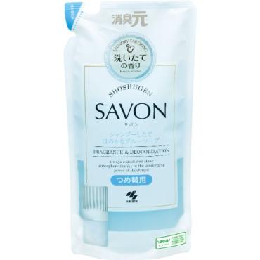 消臭元 SAVON つめ替用 シャンプーしたてほのかなブルーソープ 400ml 消臭元 小林製薬