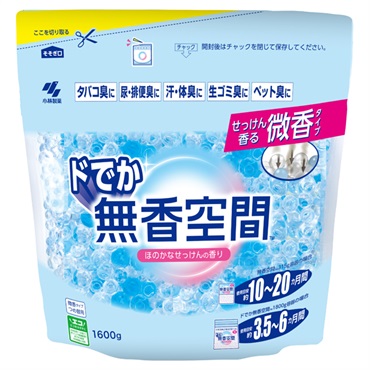 ドでか 無香空間 つめ替用 1600g 小林製薬(ほのかなせっけん)