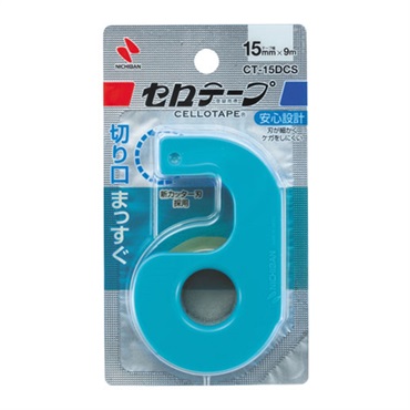 セロテープR 小巻 カッターつき まっすぐ切れるタイプ(CT‐15DCS/スカイブルー)