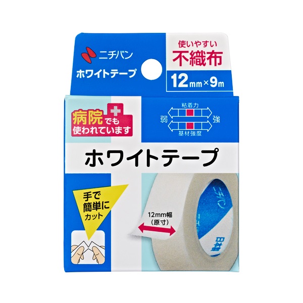 ニチバン ホワイトテープ 12mm×9m W129 1箱 ニチバン NICHIBAN ニチバン(9ml)