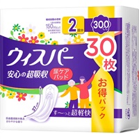 ウィスパー 超吸収 24枚入り23個 ウィスパー 安心の超吸収 300cc 37cm さわやかな香り 30枚