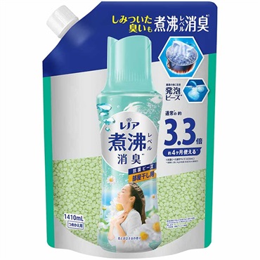 レノア 煮沸レベル消臭 抗菌ビーズ 詰替 超特大 1,410ml レノア P&G(部屋干し 花とおひさまの香り)