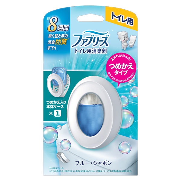 ファブリーズ トイレ用 消臭剤 つめかえ入り本体ケース 6.3ml P&G(ブルー・シャボン)