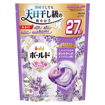 ボールド ジェルボール 4D つめかえ用 ハイパージャンボサイズ Bold P&G(ホワイトラベンダー&ジャスミンの香り/27個)
