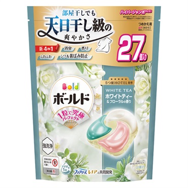 ボールド ジェルボール 4D つめかえ用 ハイパージャンボサイズ Bold P&G(ホワイトティー&フローラルの香り/27個)