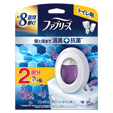 ファブリーズ トイレ用 消臭剤 プレミアムシリーズ 本体+つめかえ1個パック 6.3ml×2 P&G(消臭+抗菌/フレッシュ・クリーン・ラベンダー)