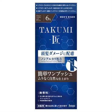 メンズビゲン TAKUMI 匠 白髪用 無香料 80g ビゲン Bigen ホーユー 【医薬部外品】(6A アッシュブラウン)