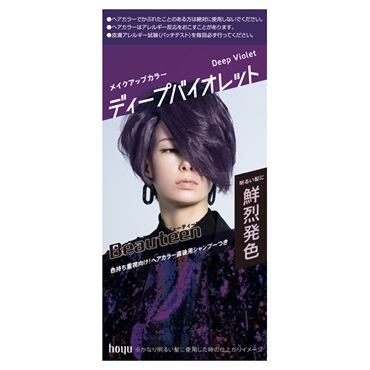 ビューティーン メイクアップカラー 1セット 1剤 40g / 2剤 88ml /直後用シャンプー12ml / 美容液5ml ビューティーン Beauteen ホーユー 【医薬部外品】(ディープバイオレット)