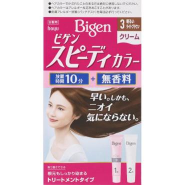 ビゲン スピーディカラー クリーム 3 明るいライトブラウン 40g+40g ビゲン Bigen ホーユー 【医薬部外品】