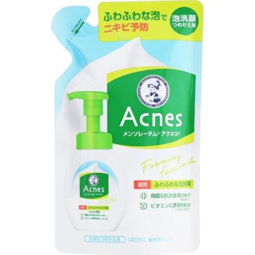 メンソレータム アクネス 薬用ふわふわな泡洗顔 つめかえ用 140ml メンソレータム ロート製薬 【医薬部外品】