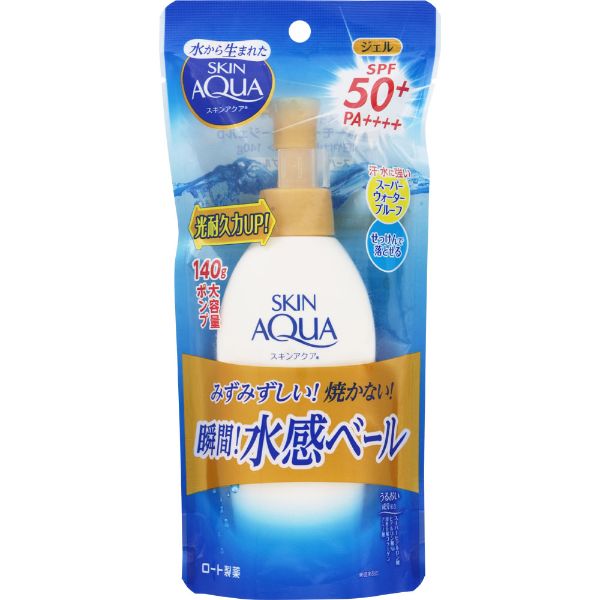 AQUAGE スキンアプジェル 6個　日本製 スキンアクアスーパーモイスチャージェル ポンプ SPF50+・PA++++