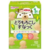 和光堂 1歳からのおやつ+DHA とうもろこしすなっく ベビーフード おやつ(4987244183729)