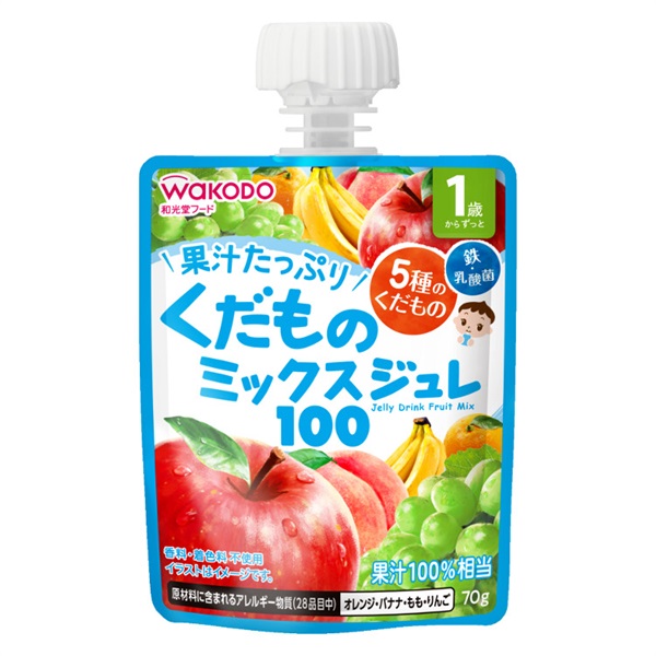 和光堂 1歳からのMYジュレドリンク くだものミックス100 1歳頃