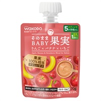 和光堂 そのままBABY果実 りんご×バナナ×いちご 5か月頃～ ベビーフード(4987244601599)