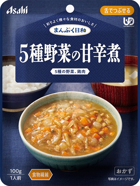 まんぷく日和 5種野菜の甘辛煮 100g　アサヒグループ食品(100g)