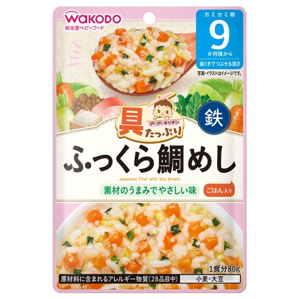 和光堂 具たっぷりグーグーキッチン ふっくら鯛めし 9か月～ ベビーフード 離乳食(4987244602268)