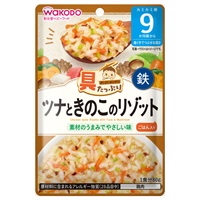 和光堂 具たっぷりグーグーキッチン ツナときのこのリゾット 9か月～ ベビーフード 離乳食(4987244602381)