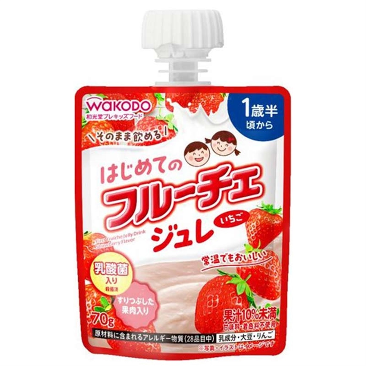 和光堂 はじめてのフルーチェジュレ いちご 1歳半頃～ ベビー キッズ
