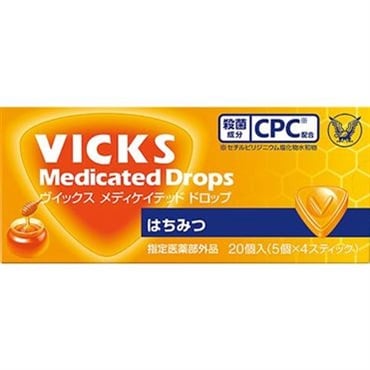 ヴイックス メディケイテッド ドロップ 大正製薬(はちみつ 20個)