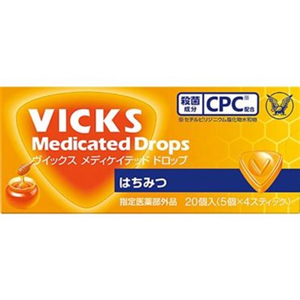 ヴイックス メディケイテッド ドロップ 大正製薬(はちみつ 20個)