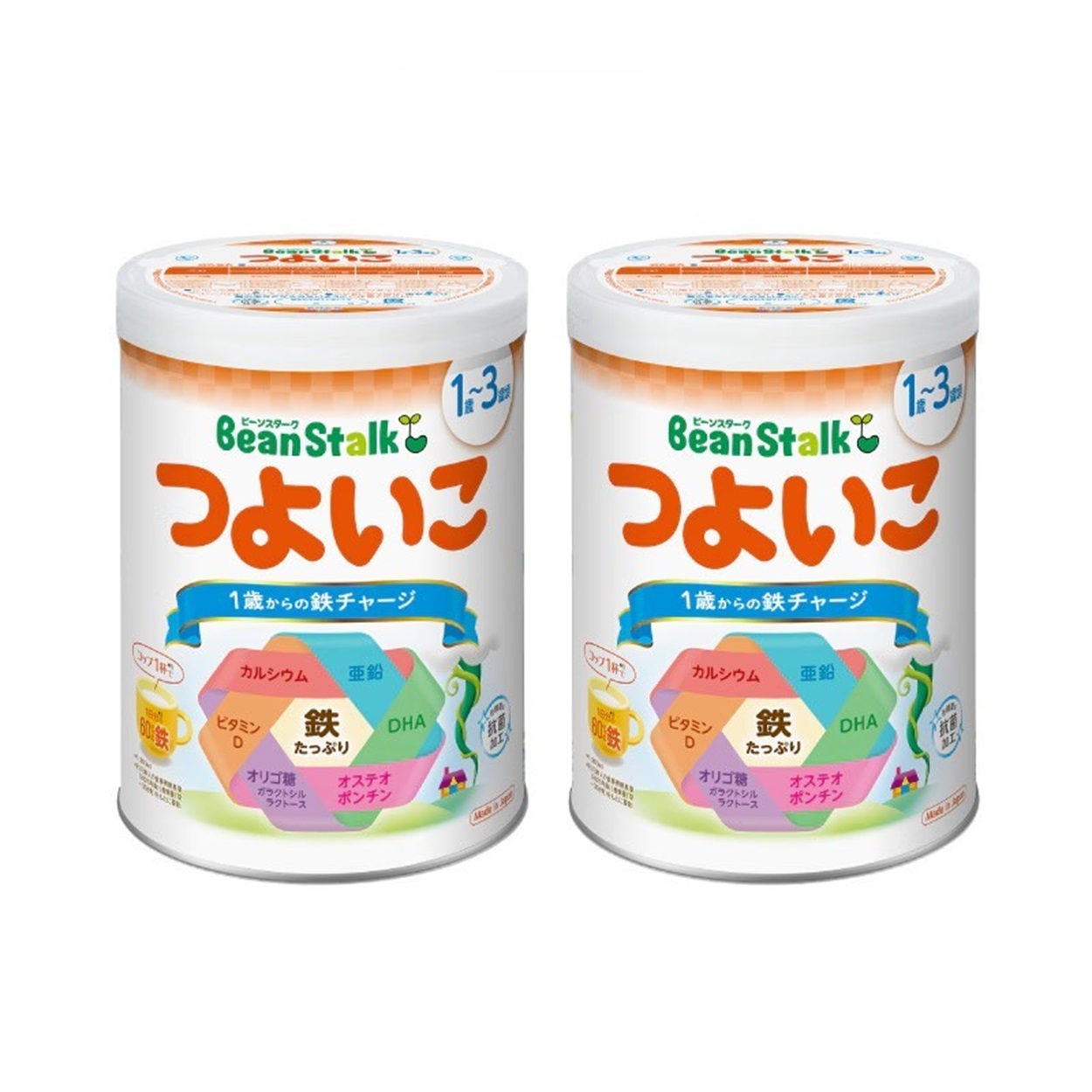 ビーンスターク つよいこ 大缶 800g×2缶パック 粉ミルク 1歳頃～(4987493001546)