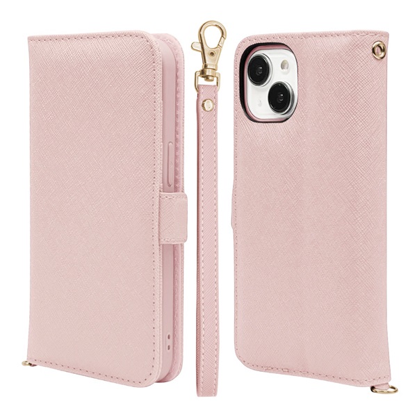 iPhone15・14・13 手帳型ケース+ハンドストラップカード3枚 | イオン