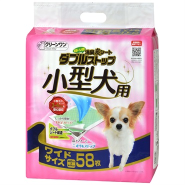 クリーンワン 消臭炭シート ダブルストップ 小型犬用 ワイド 58枚 Clean One シーズイシハラ