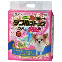 クリーンワン 香る消臭シート ダブルストップ 小型犬用 フレッシュフローラルの香り ワイド 58枚 Clean One シーズイシハラ(58枚)