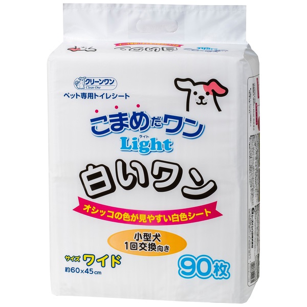 クリーンワン こまめだワン Light 白いワン ワイド 90枚 Clean One シーズイシハラ(90枚)