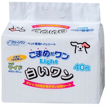 クリーンワン こまめだワン Light 白いワン ワイド 40枚 Clean One シーズイシハラ