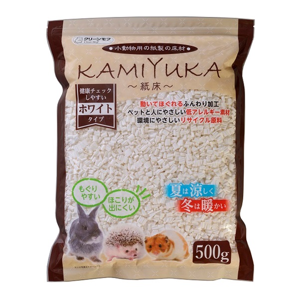 クリーンモフ 小動物用床材KAMIYUKA～紙床～ ホワイト 500g シーズイシハラ(500g)