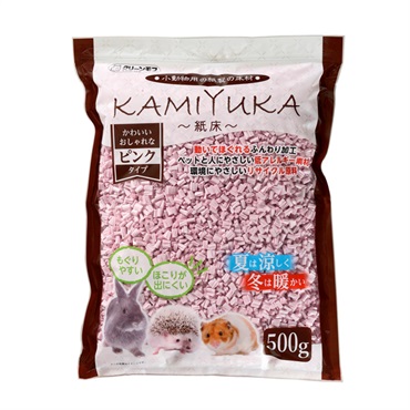 クリーンモフ 小動物用床材KAMIYUKA～紙床～ ピンク 500g シーズ