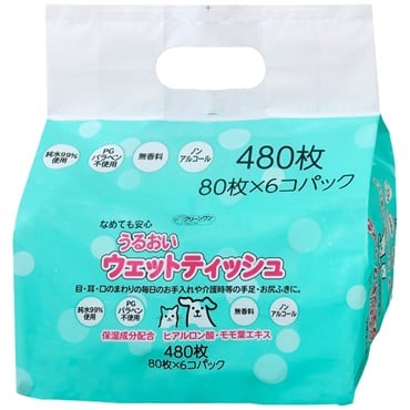 クリーンワン うるおいウェットティッシュ 80枚×6個パック Clean One シーズイシハラ
