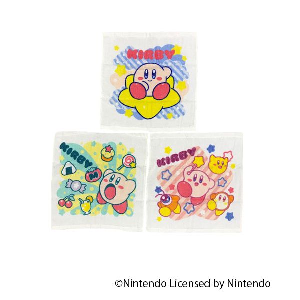 星のカービィ ハンドタオル 3枚組セット わくわくカービィ